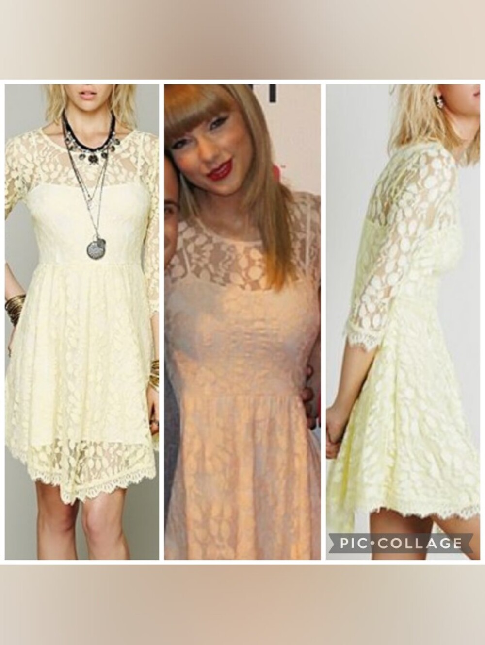 Free People Queens Love Lace Mesh Asymmetrical Hem Mini Dress Yellow Size 4